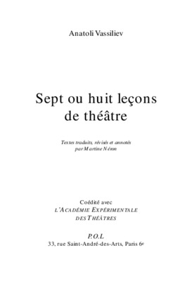 sept lecons de vie Book