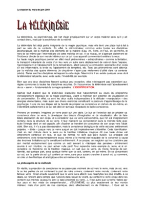 fonctionnement psychokinese Book