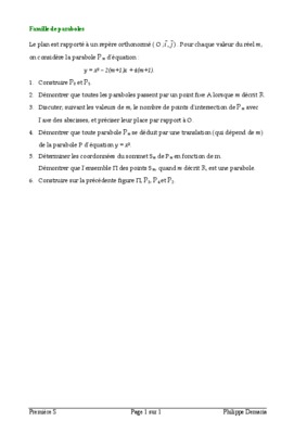 on travaille dans le plan rapporte a un repere orthonorme pour tout reel m Book