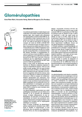 glomerulopathies renales Book
