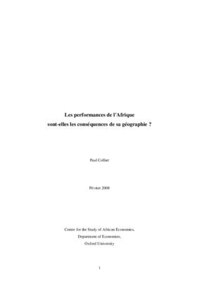 et consequences en afrique Book