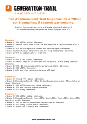plan entrainement trail Book