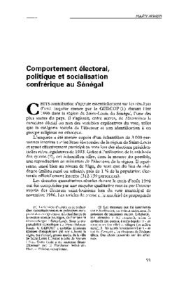 la sociologie de comportement electoral Book