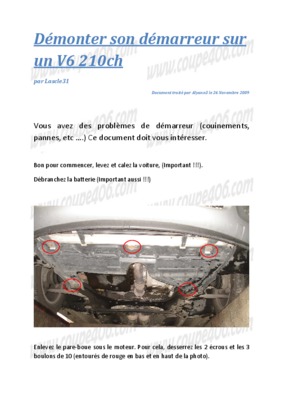 demonter un demarreur zx Book