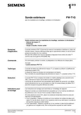 sonde exterieure siemens Book