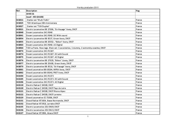 hornby jouef 2011 pdf Book