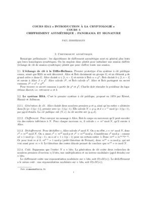 cours de cryptologie informatique Book