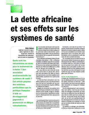 la dette africaine Book