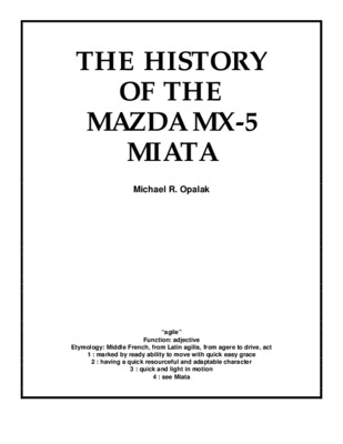 mazda miata Book