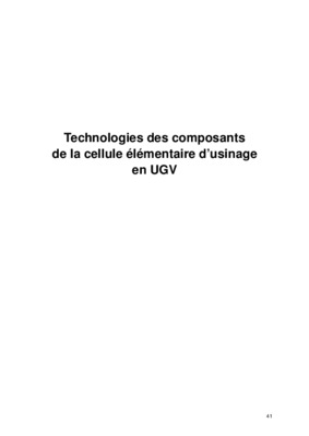 cellule elementaire usinage Book