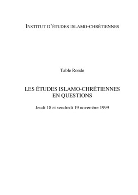 islamo chretiennes Book