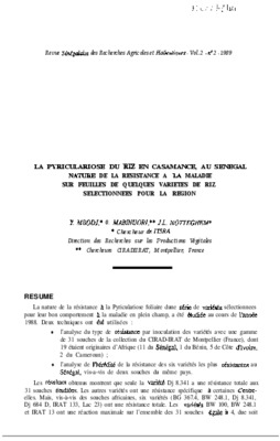 pyriculariose du riz Book