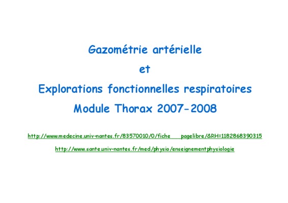gazometrie interpretation Book