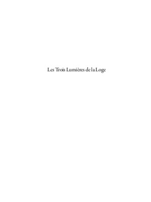 les trois signes de la maconnerie Book
