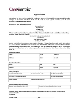 appeal form Book