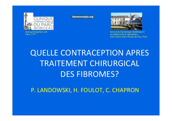 quelle probleme cause la contraception Book