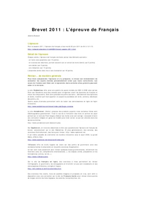 correction du texte type brevet sequence3 dans les bois eternels de fred vargas Book