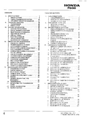 fichier tecnique honda600 cbf s 2004 Book