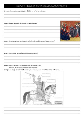 fiche chevalier 5eme Book