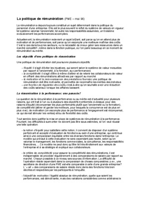 politique de remuneration gage de perennite Book
