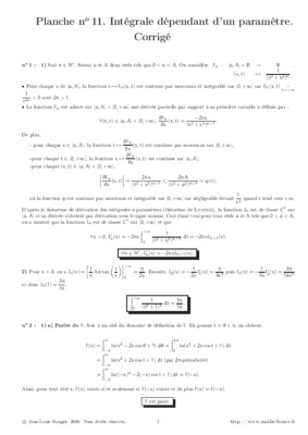 integrale dependant d_un paramaitre Book