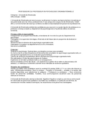 psychologie organisationnelle Book