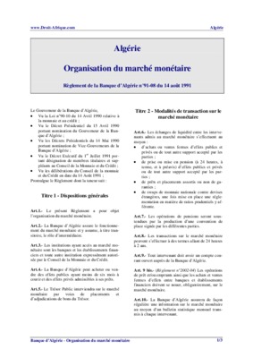 evolution du marche monetaire en algerie Book
