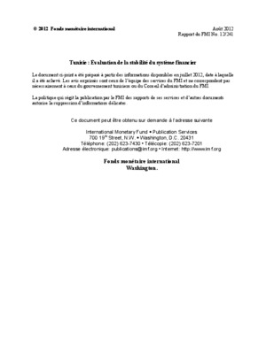 plan de systeme financier en tunisie Book