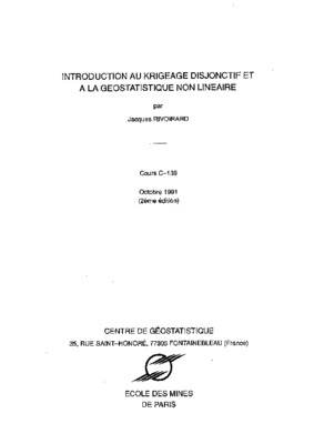 krigeage non lineaire Book