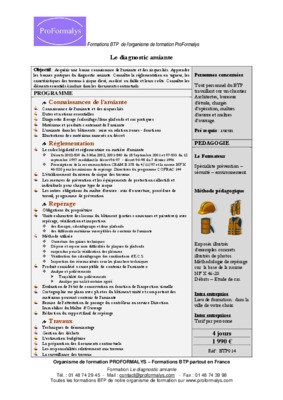 etude et diagnostic amiante Book