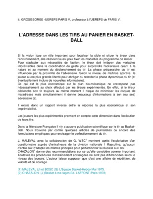 panier basket pdf Book