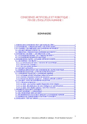 conscience artificielle Book