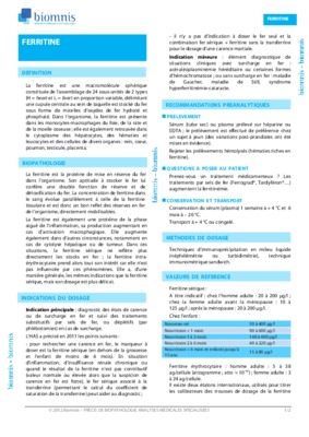ferritine serique Book