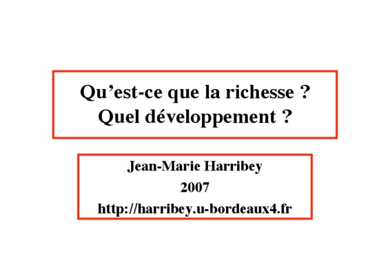 richesse et developpement Book