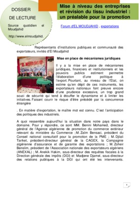 le tissu industriel en algerie Book