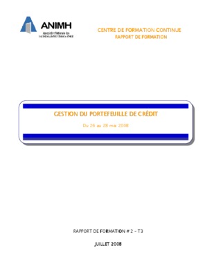 gestion active du portefeuille de credit Book
