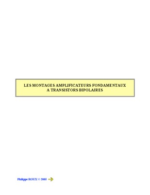 cours exercices et coriges sur les transistors et amplificateurs Book