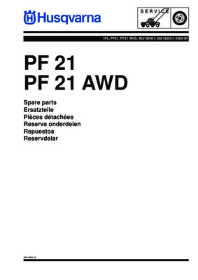 husqvarna pf21 Book