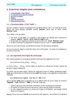 exos corriges de java Book