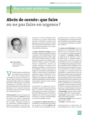 abces de cornee Book