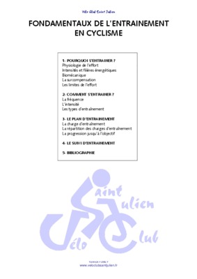 cyclisme entrainement Book