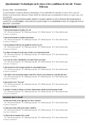 stress questionnaire Book