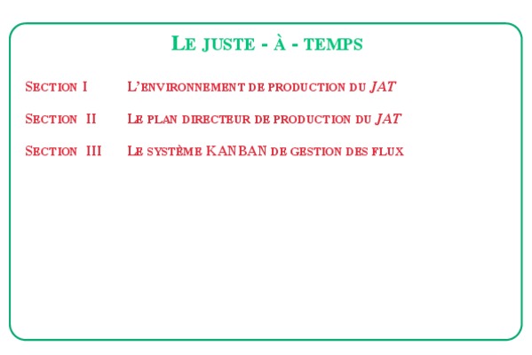 les contraintes de juste a temps Book