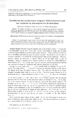 simulation de l_ecoulement non visqueux sur ellipse a coefficient variable par la methode des pannea Book