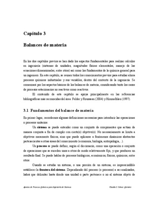 calculo de balances de materia y energia Book