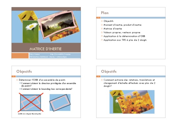 matrice d inertie parabole Book