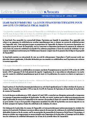 lease back aspect fiscal Book