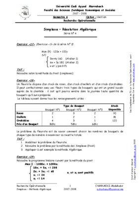 resolution par lemethode simplexe Book