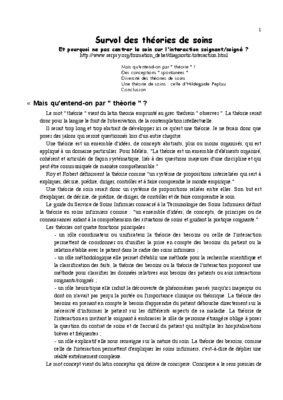 theories de soins Book