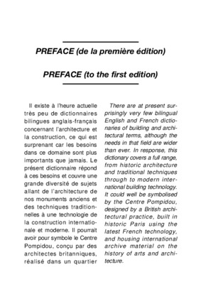 dictionnaire architecture construction Book